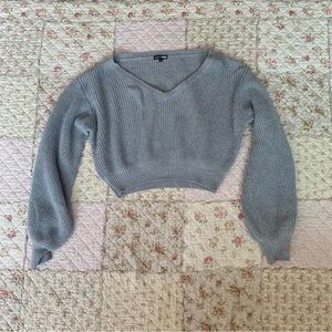grey fashion nova knitted sweater